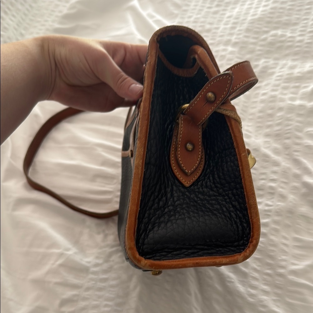 Dooney & Bourke Black and Brown Satchel - Picture 4 of 11